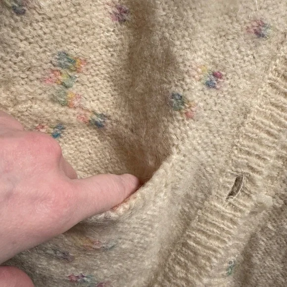 LoveShackFancy Long Alpaca and Mohair Cardigan Med